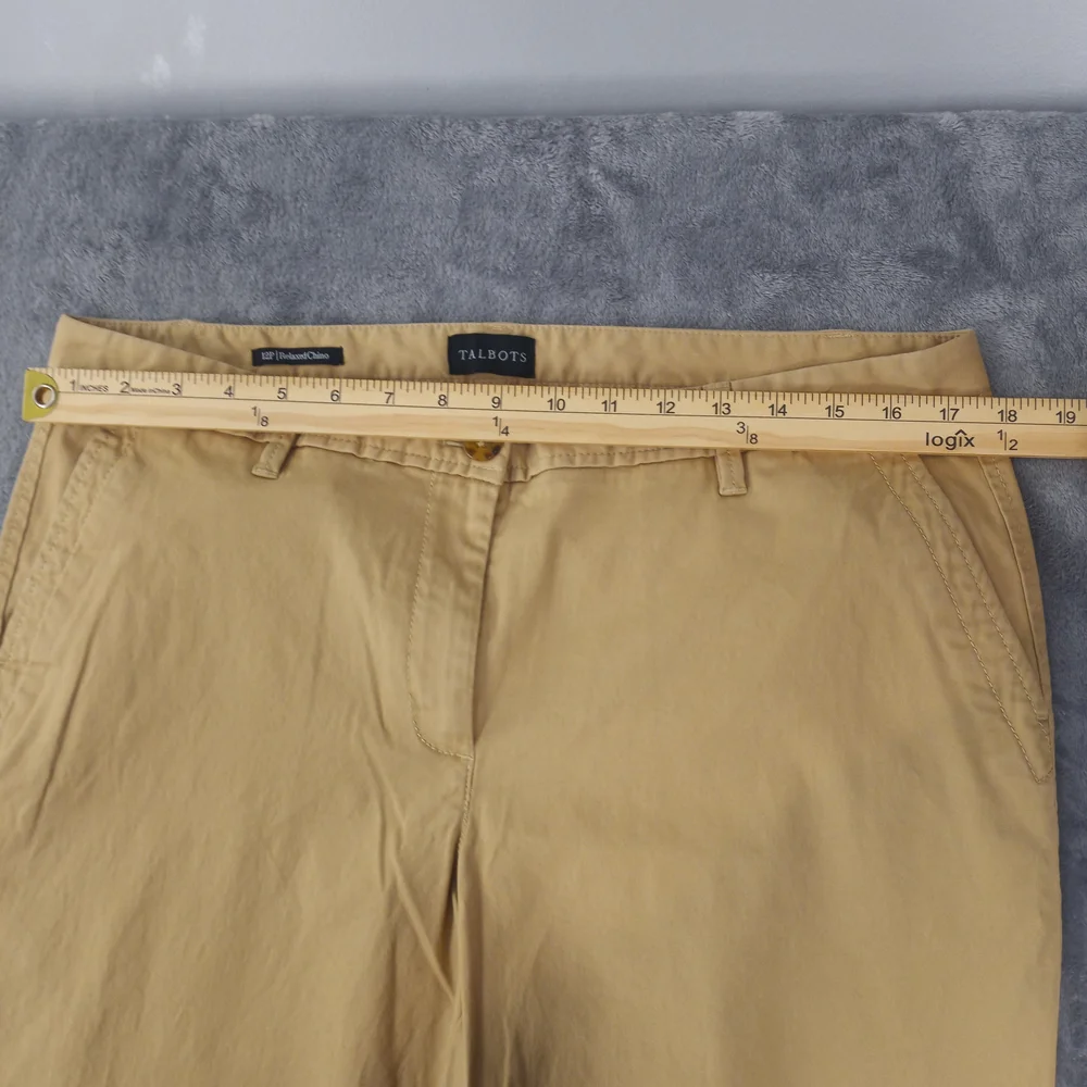 Talbots Women's  Straight Relaxed Chinos in Khakis Pants Size 12p - Picture 11 of 16